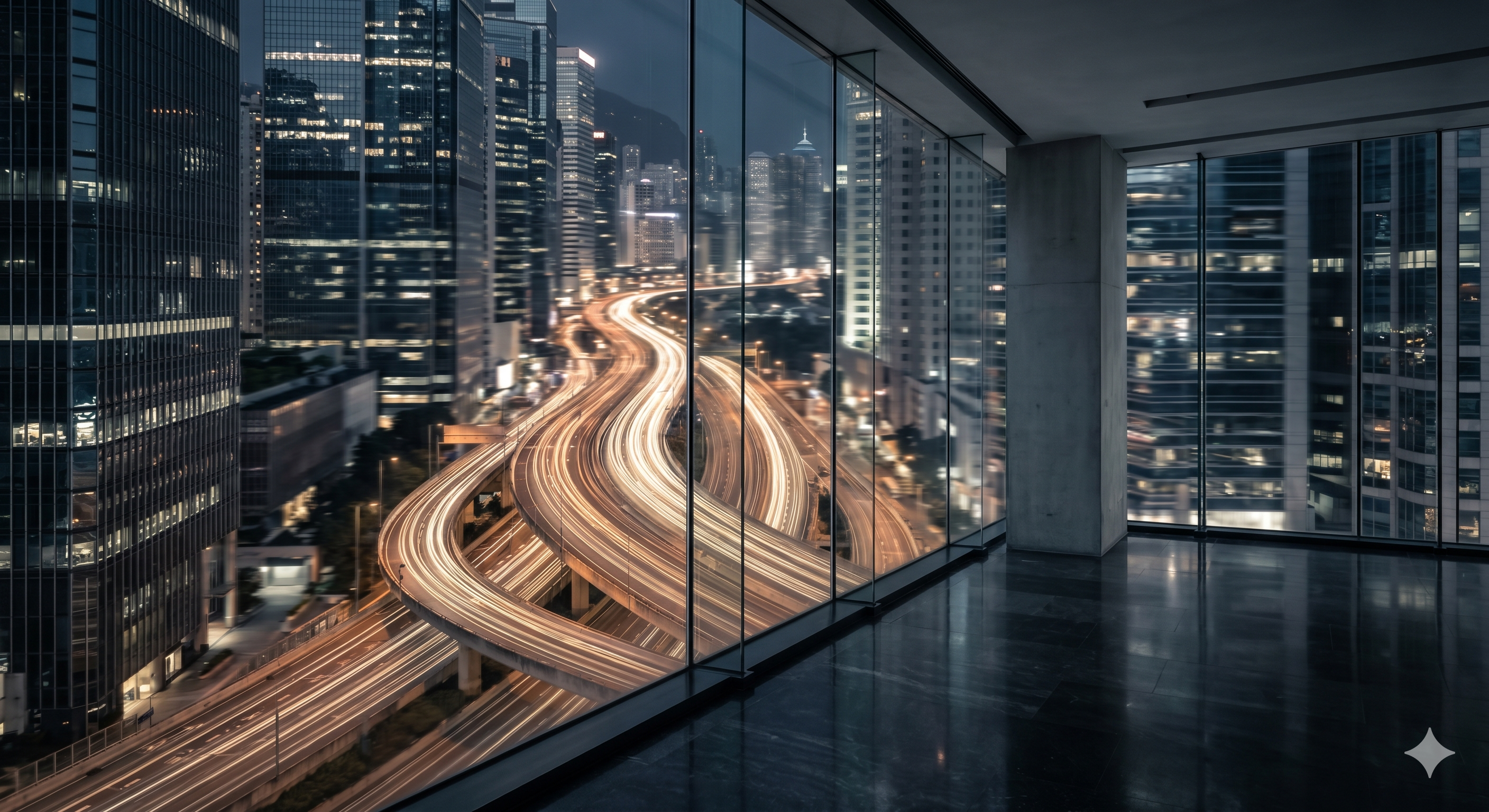 Futuristic minimalist flagship store interior
